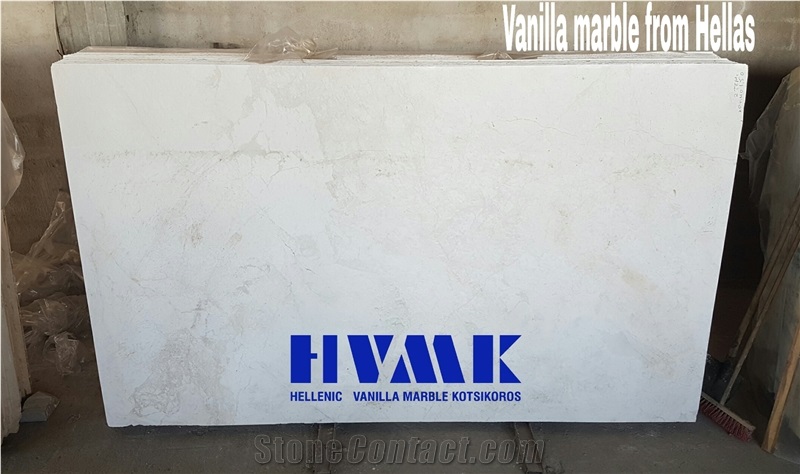 White Vanilla Marble Slabs, Tiles