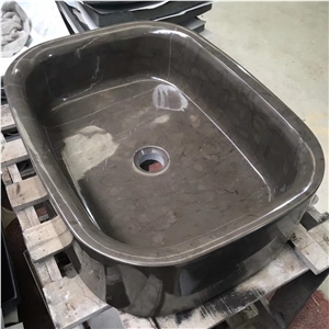 Bulgarian Grey Marble Basin with Polished