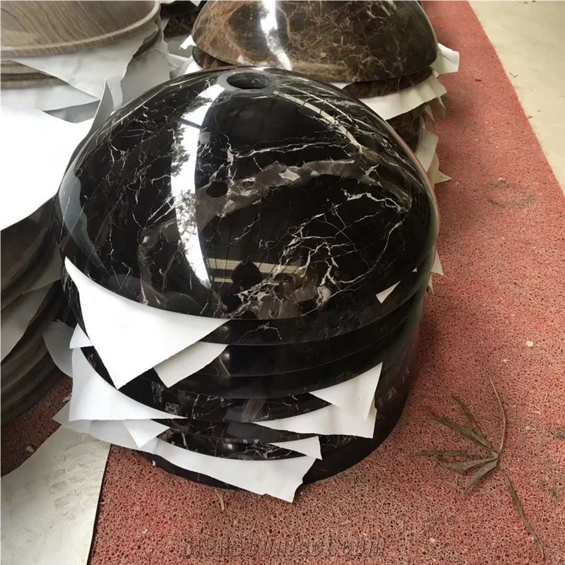 China Nero Portoro Marble Round Basins