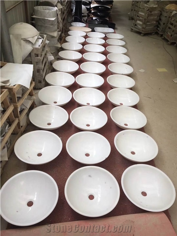 China White Marbe Basin