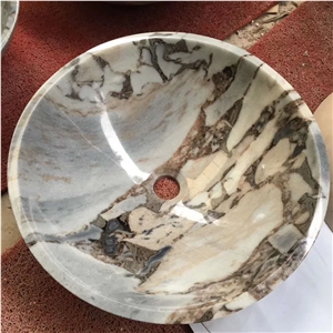 Incense Plum Marble Round Basin & Sinks