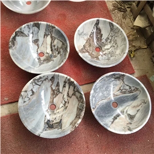 Incense Plum Marble Round Basin & Sinks