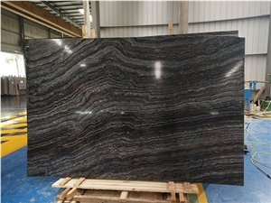 Antique Black/Ancient Wood Grain Marble Slab&Tile