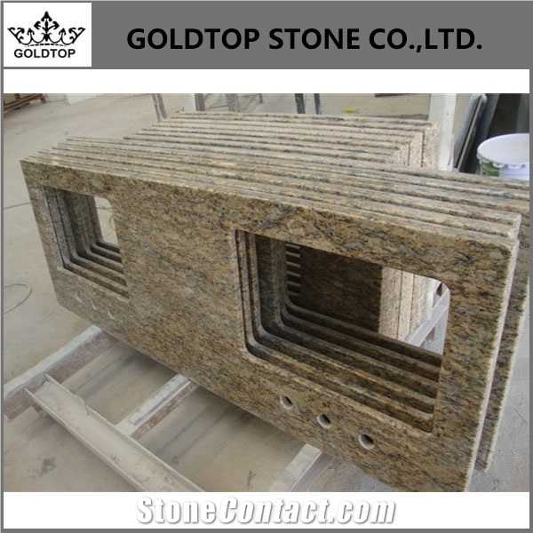 Giallo Santa Cecilia Dark Granite Bath Vanity Tops
