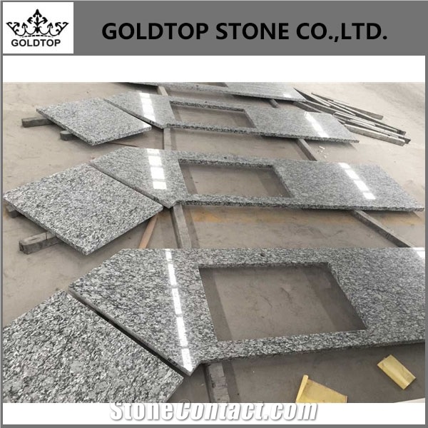 Spray Wave White Granite Countertop