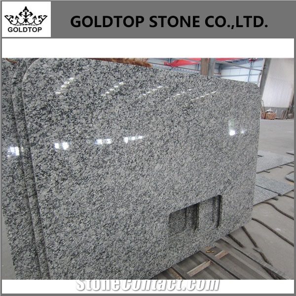 Spray Wave White Granite Countertop