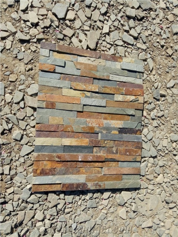 Multicolor Rust Slate Cultured Stone