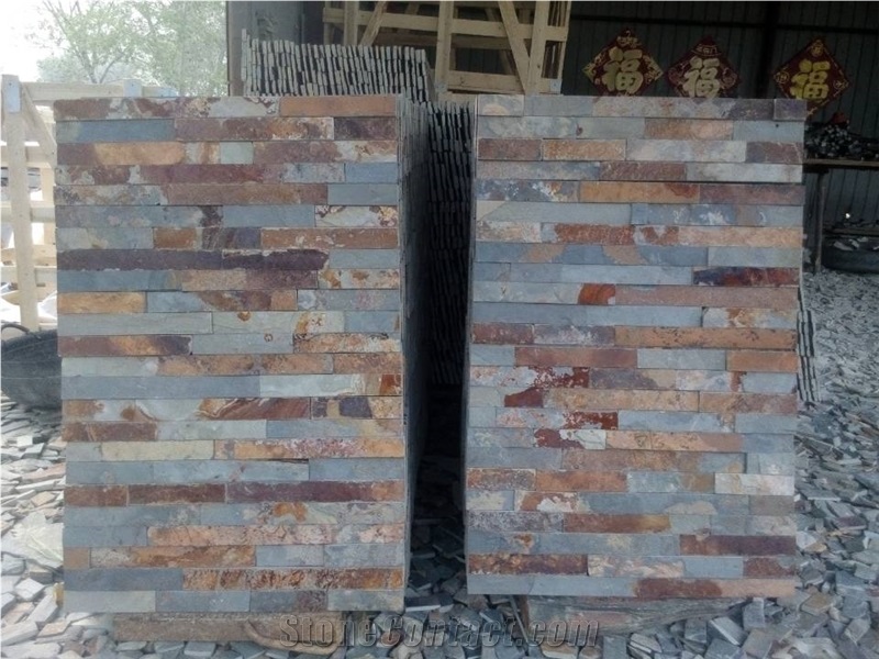 Multicolor Rust Slate Cultured Stone