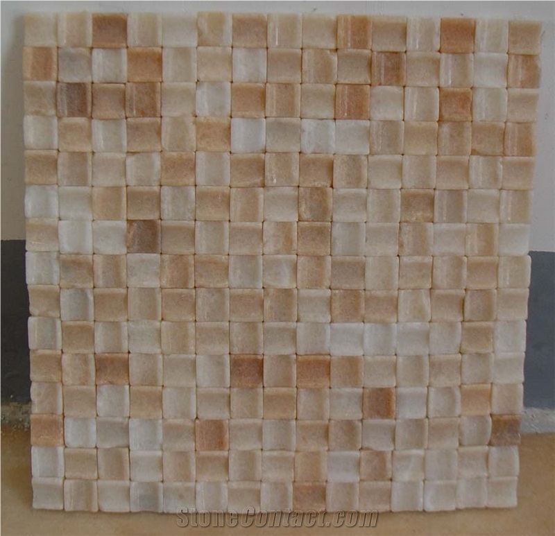 Sunset Red Marble Mosaic Tiles