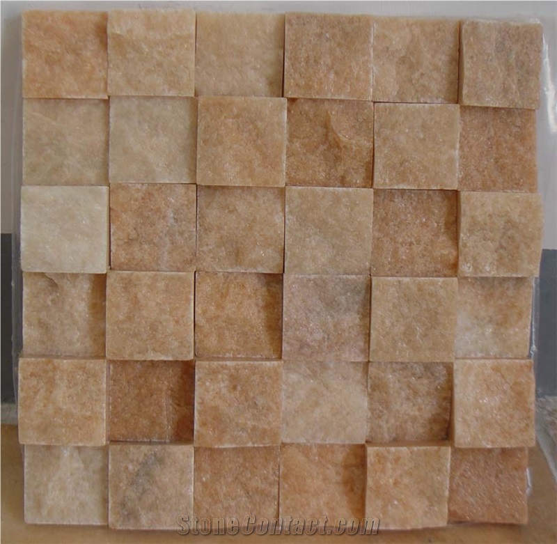 Sunset Red Marble Mosaic Tiles