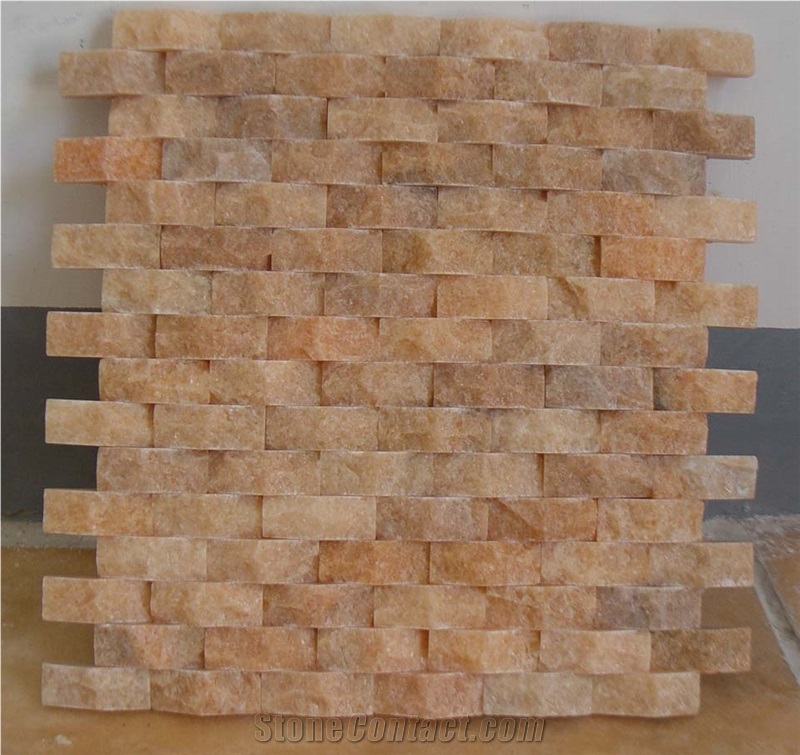 Sunset Red Marble Mosaic Tiles