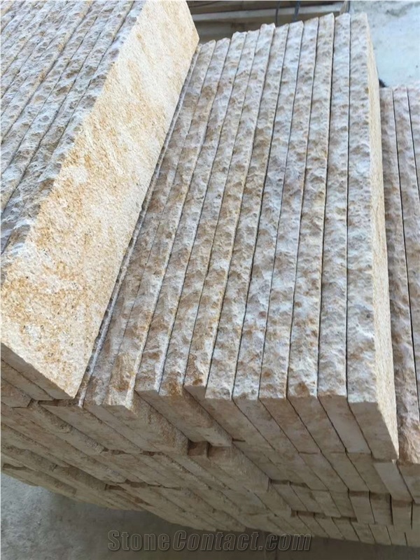 Yellow Limestone Natural Split Tumbled Ledge Walling Panels