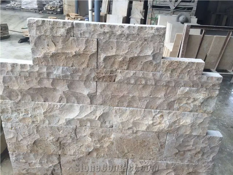 Yellow Limestone Natural Split Tumbled Ledge Walling Panels
