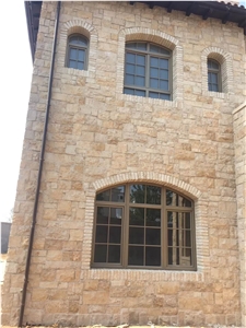 Yellow Limestone Natural Split Tumbled Ledge Walling Panels