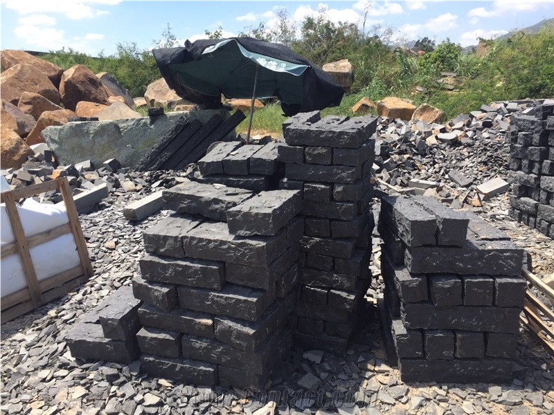 China Black Basalt Zhangpu Black Slabs&Tiles Wall
