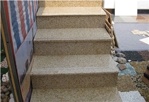 Golden Rust Granite G682 Yellow Stairs Risers