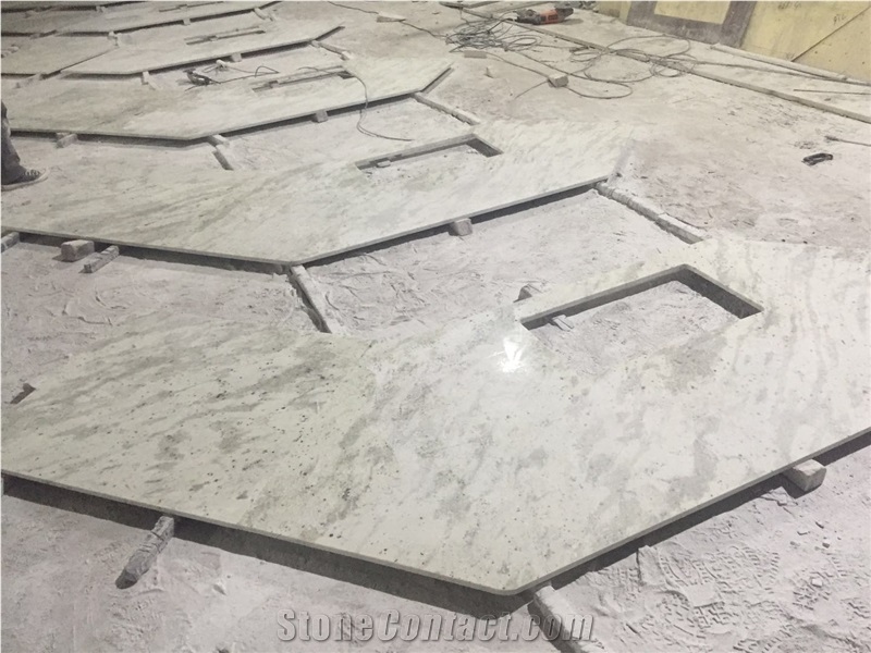 Andromeda White Granite Kitchen Countertop