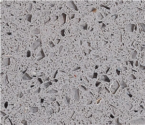 Crystal Light Grey Quartz Slabs