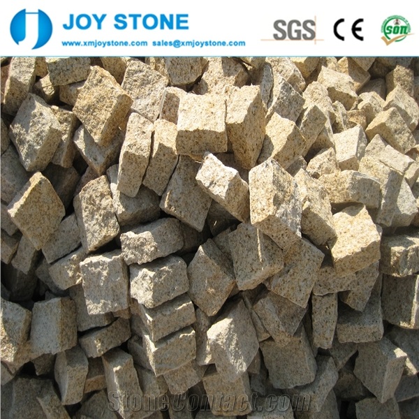 China G682 Yellow Granite Cube Paving Stone