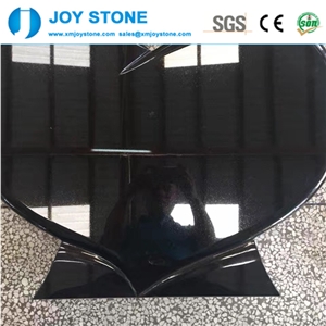 Western Style Shanxi Black Granite Single Headstone