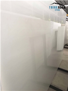 Pure White Nano Crystallized Stone Polished Slabs