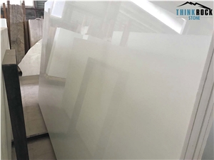 Pure White Nano Crystallized Stone Polished Slabs