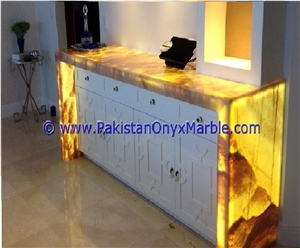 Backlit Modern Reception Desk