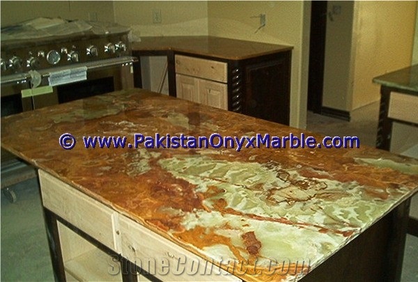 Beautiful Multi Green Onyx Countertops