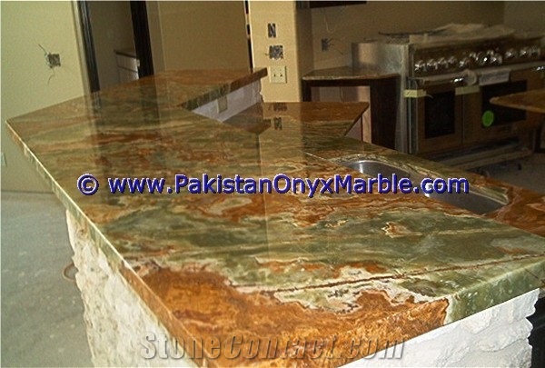Beautiful Multi Green Onyx Countertops