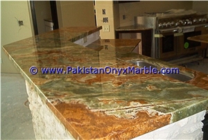 Beautiful Multi Green Onyx Countertops