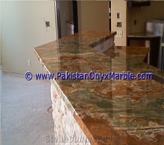 Beautiful Multi Green Onyx Countertops