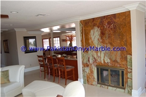 Beautifully Carved Multi Brown Onyx Fireplaces