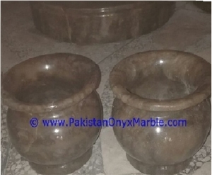Black Onyx Flower Monumental Vases