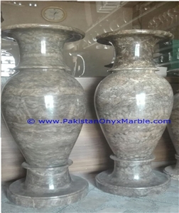 Black Onyx Flower Monumental Vases