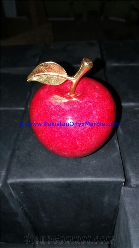 Colored Patchwork Tukri Onyx Apples with Brass