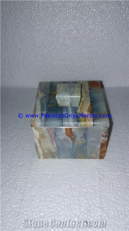 Colored Patchwork Tukri Onyx Jars Trinket