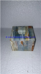 Colored Patchwork Tukri Onyx Jars Trinket
