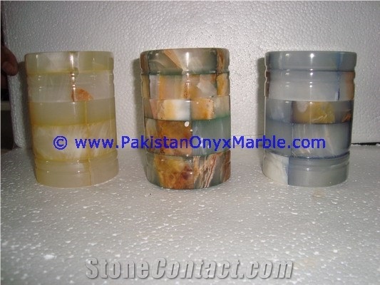Colored Patchwork Tukri Onyx Jars Trinket