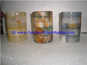 Colored Patchwork Tukri Onyx Jars Trinket