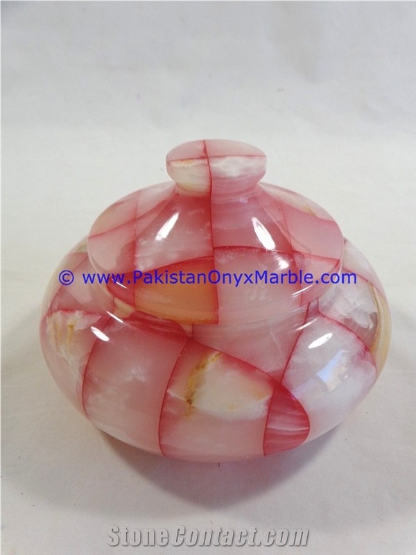Colored Patchwork Tukri Onyx Jars Trinket