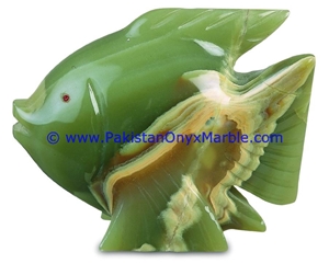 Green Onyx Fish Handcarved Statue Sculpture