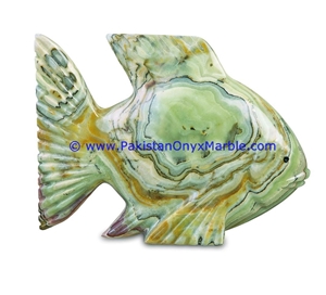Green Onyx Fish Handcarved Statue Sculpture