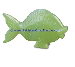 Green Onyx Fish Handcarved Statue Sculpture