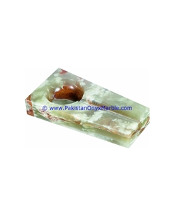 Green Onyx Handcarved Cigar Ashtrays