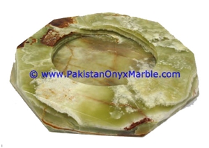 Green Onyx Handcarved Cigar Ashtrays