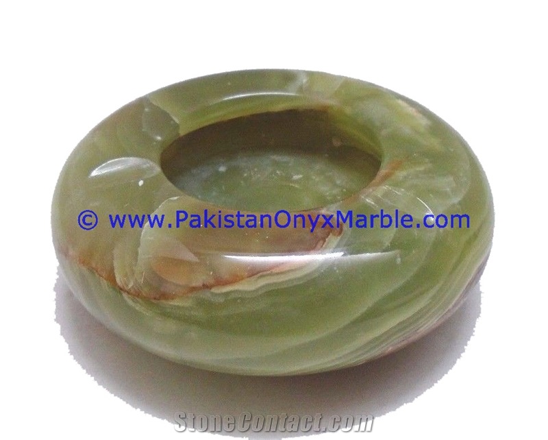 Green Onyx Handcarved Cigar Ashtrays