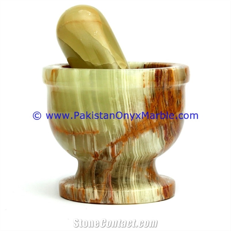 Green Onyx Mortar & Pestles