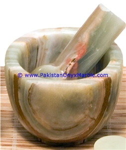 Green Onyx Mortar & Pestles