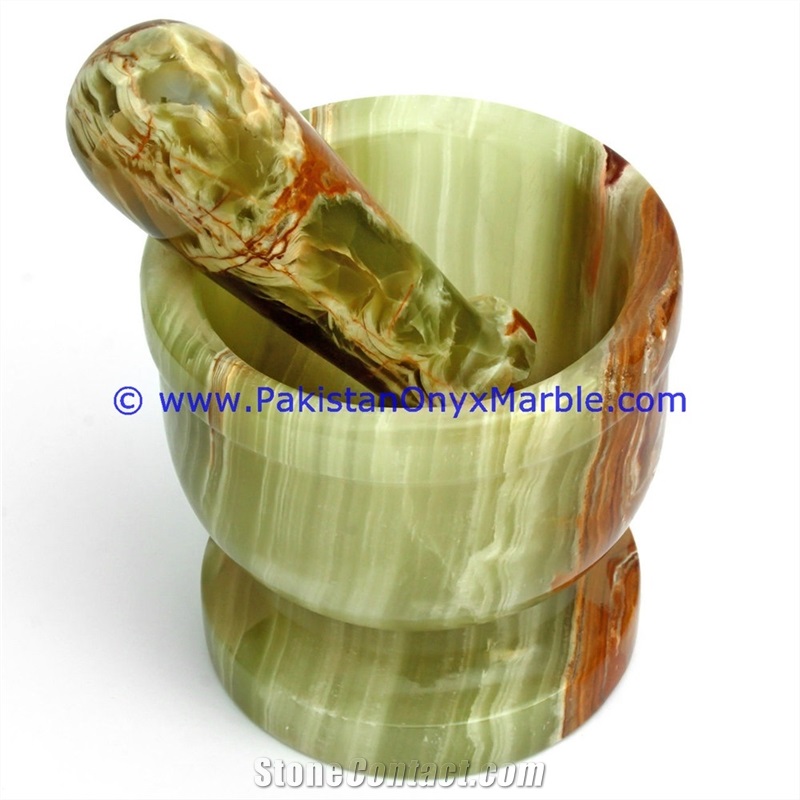 Green Onyx Mortar & Pestles
