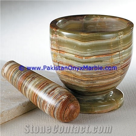 Green Onyx Mortar & Pestles